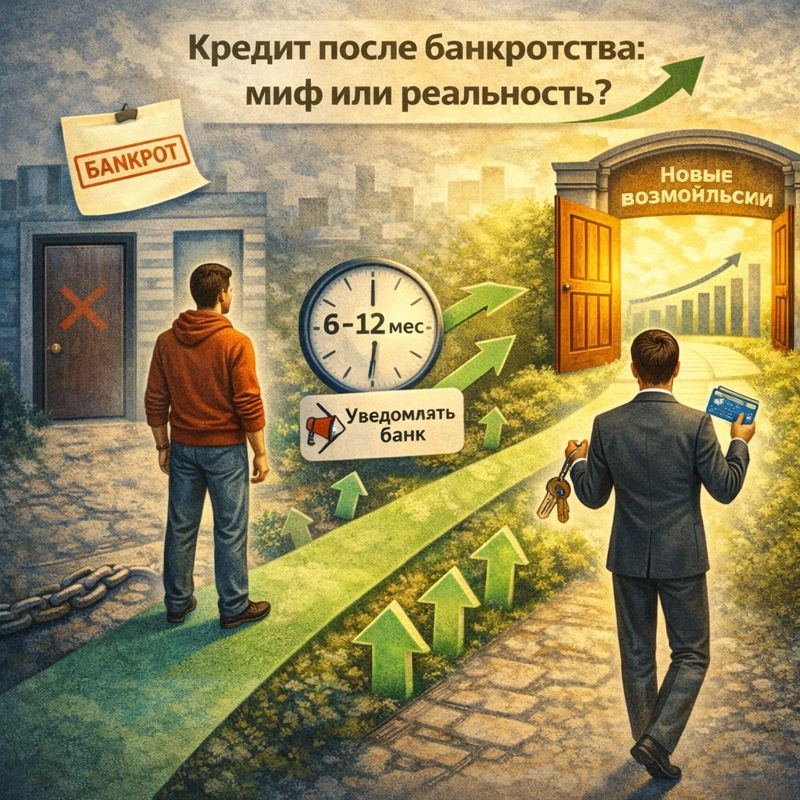 Кредиты после банкротства: когда дадут и при каких условиях