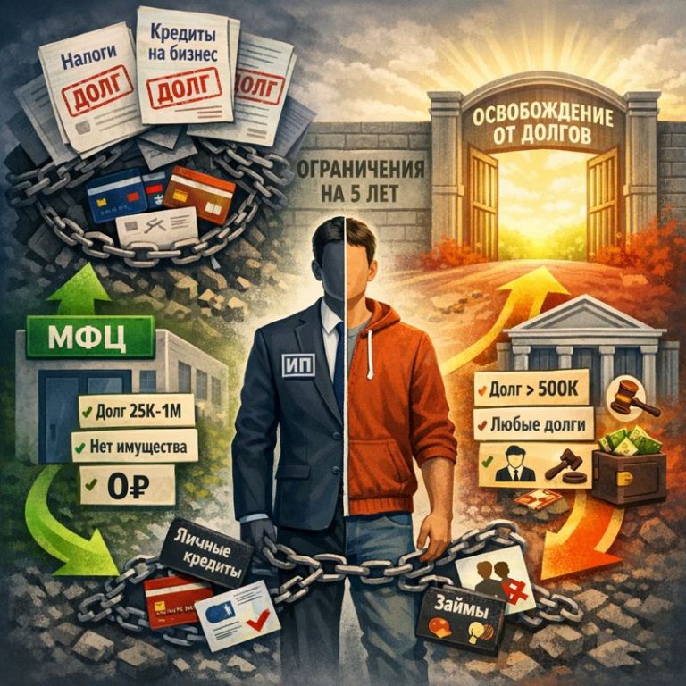 Банкротство ИП - как списать долги по бизнесу