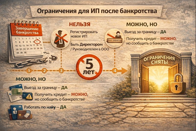 Последствия банкротства для ИП