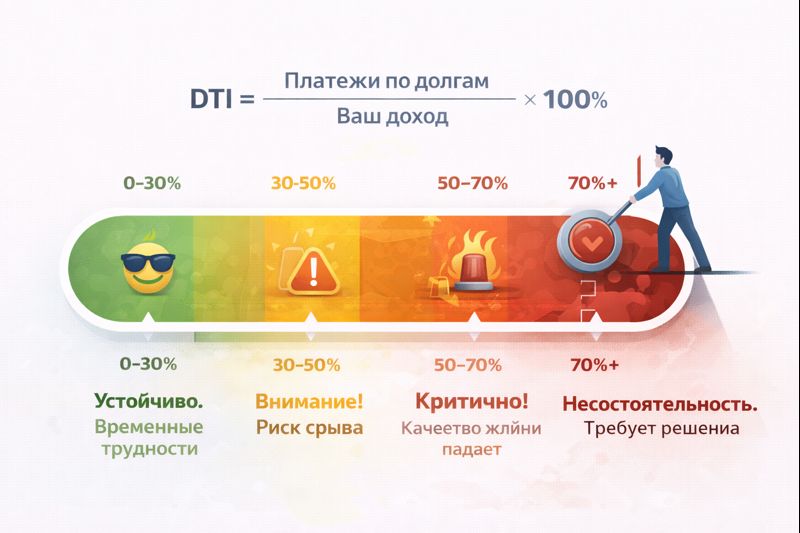 Математика долга: коэффициент DTI и анализ нагрузки